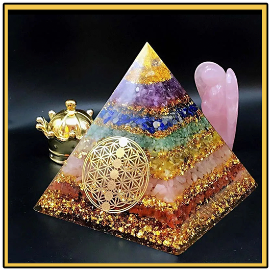 Sacred Harmony 7 Chakra Flower Of Life Pyramid